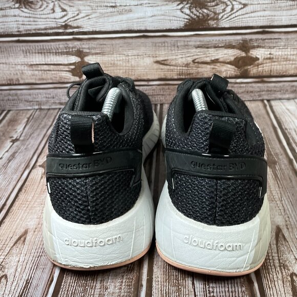 ADIDAS Questar BYD Women's 8.5 Woven Black Cloudfoam Running Sneakers Shoes - Picture 5 of 9